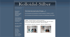 Desktop Screenshot of kolloidal-silber.de