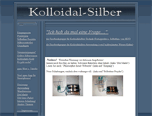 Tablet Screenshot of kolloidal-silber.de